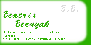 beatrix bernyak business card